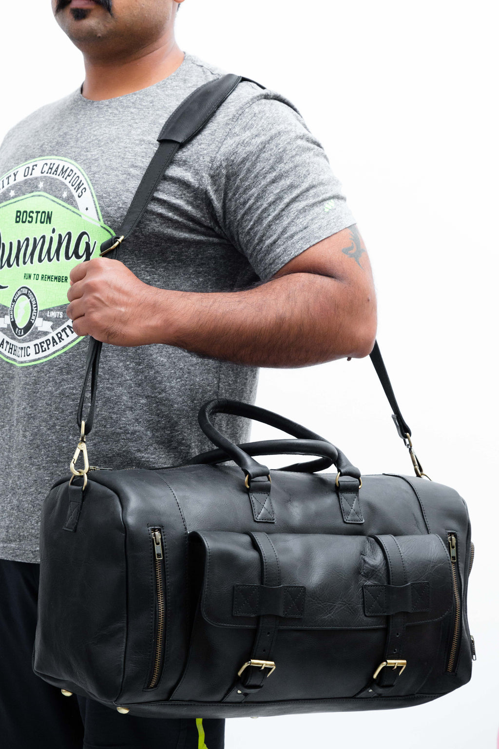 Premium Genuine Leather Duffle Bag – Timeless Travel Companion