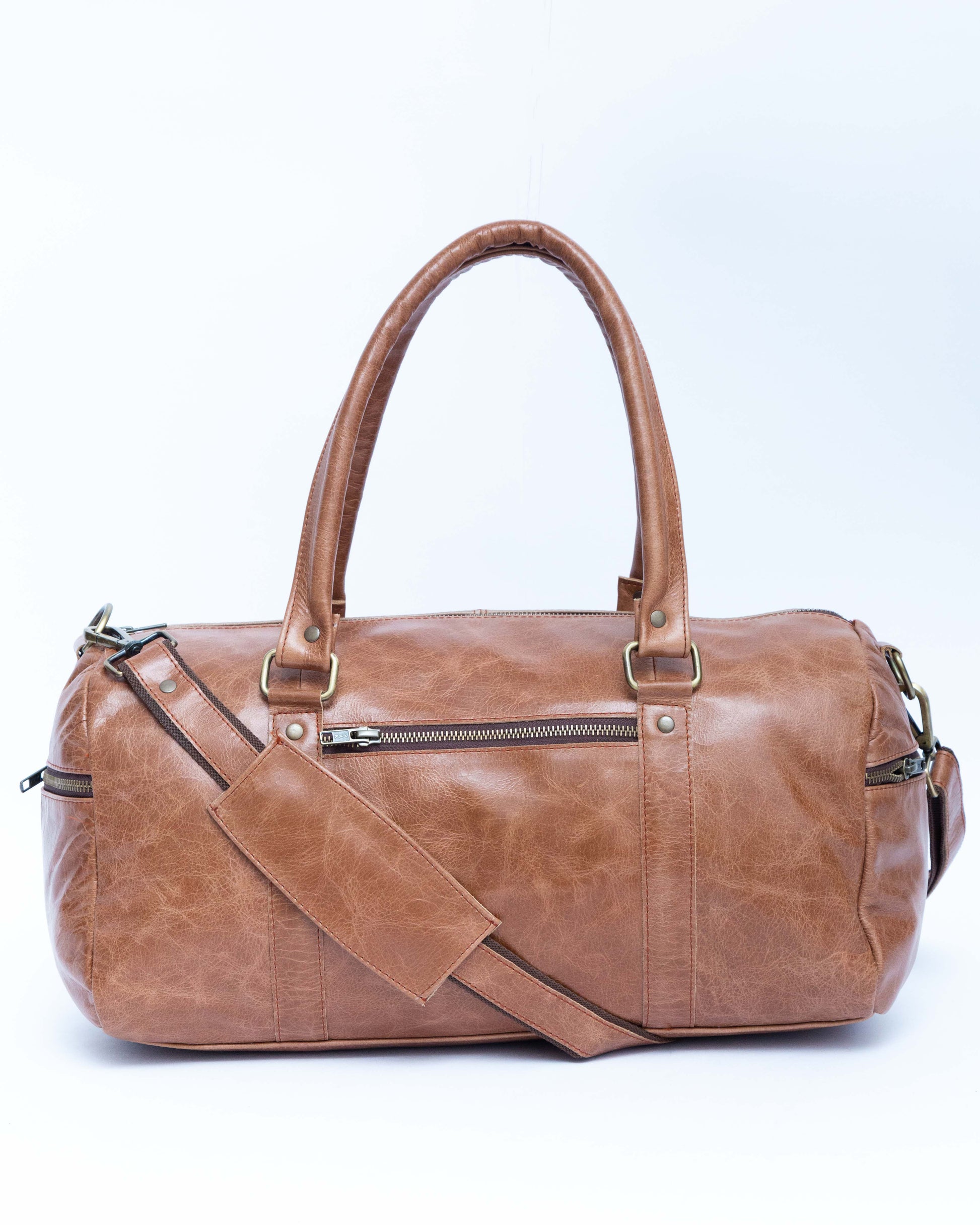 Men’s Genuine Leather Duffle Bag – Travel, Gym, & Weekend Use