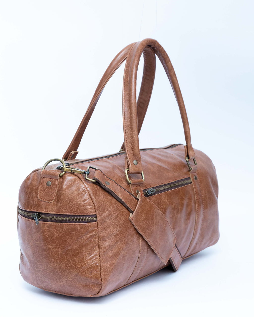 Men’s Genuine Leather Duffle Bag – Travel, Gym, & Weekend Use