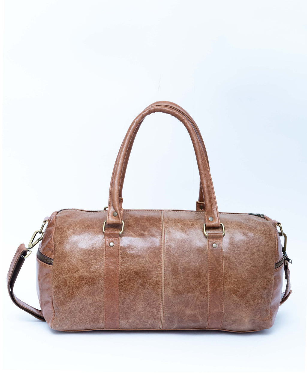 Men’s Genuine Leather Duffle Bag – Travel, Gym, & Weekend Use