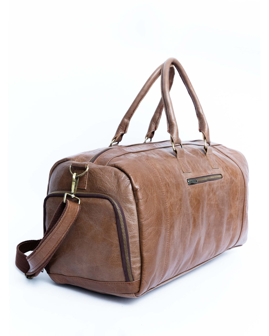 Men’s Genuine Leather Duffle Bag – Travel, Gym, & Weekend Use