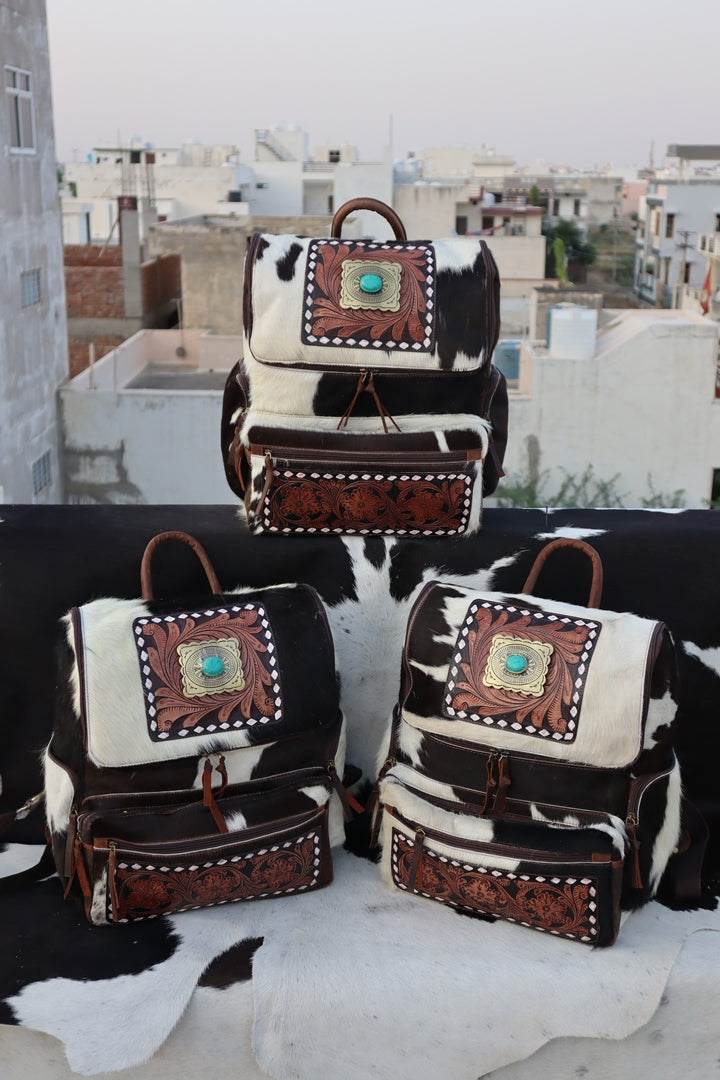 Western Leather Backpack – Vintage Cowboy Style