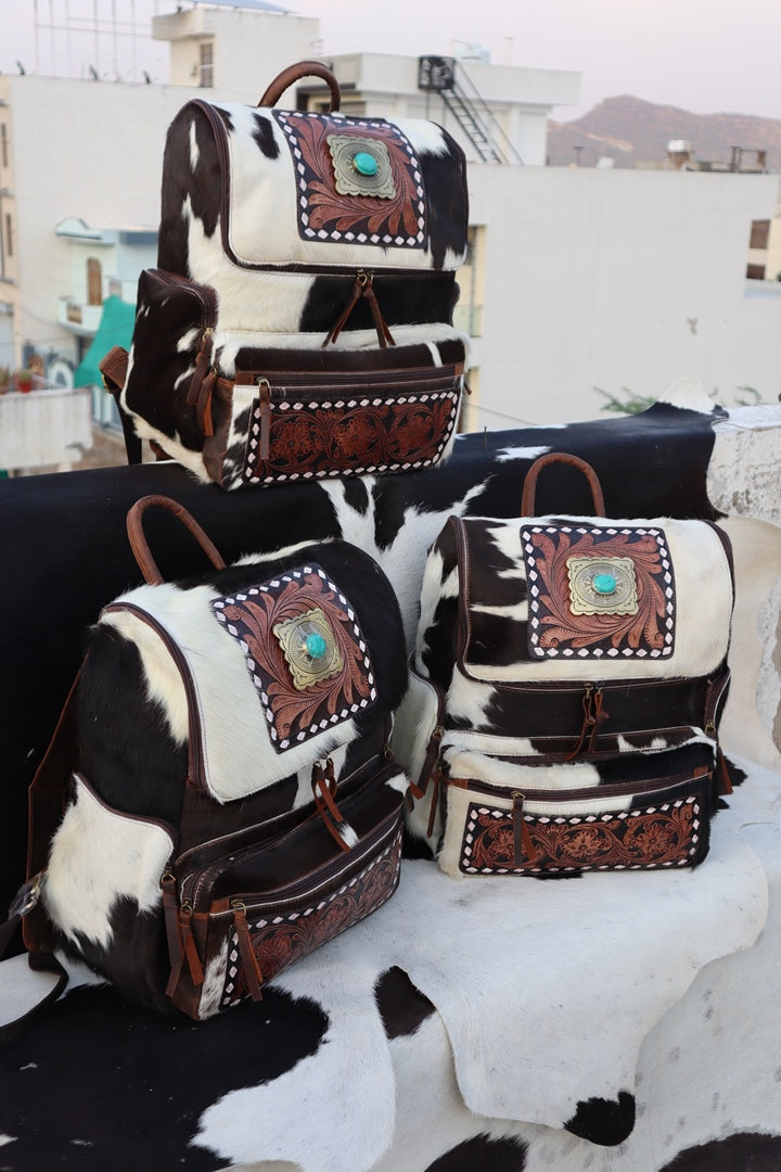 Western Leather Backpack – Vintage Cowboy Style