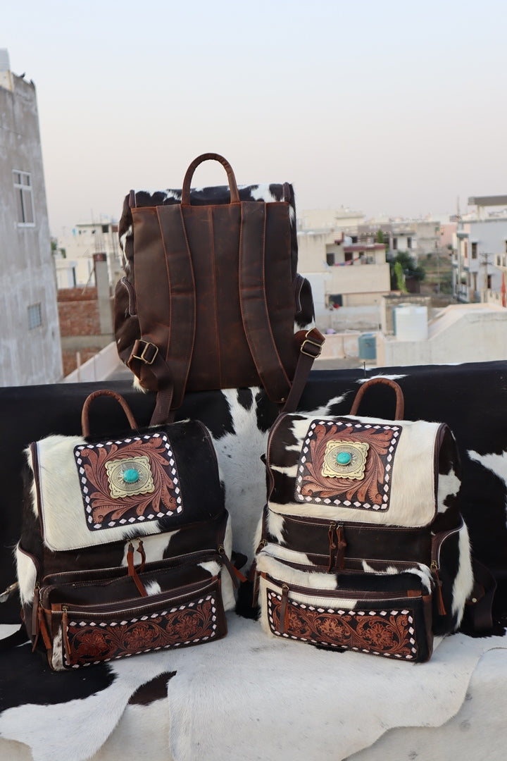 Western Leather Backpack – Vintage Cowboy Style