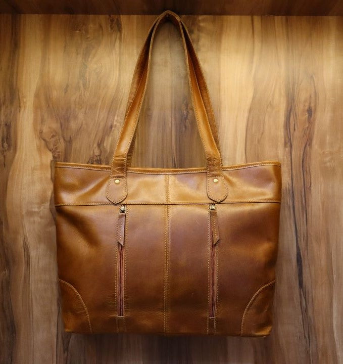 Women's Leather Tote Bag – Handmade Genuine Leather Shoulder Bag