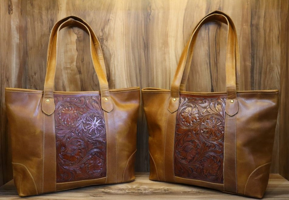 Women's Leather Tote Bag – Handmade Genuine Leather Shoulder Bag