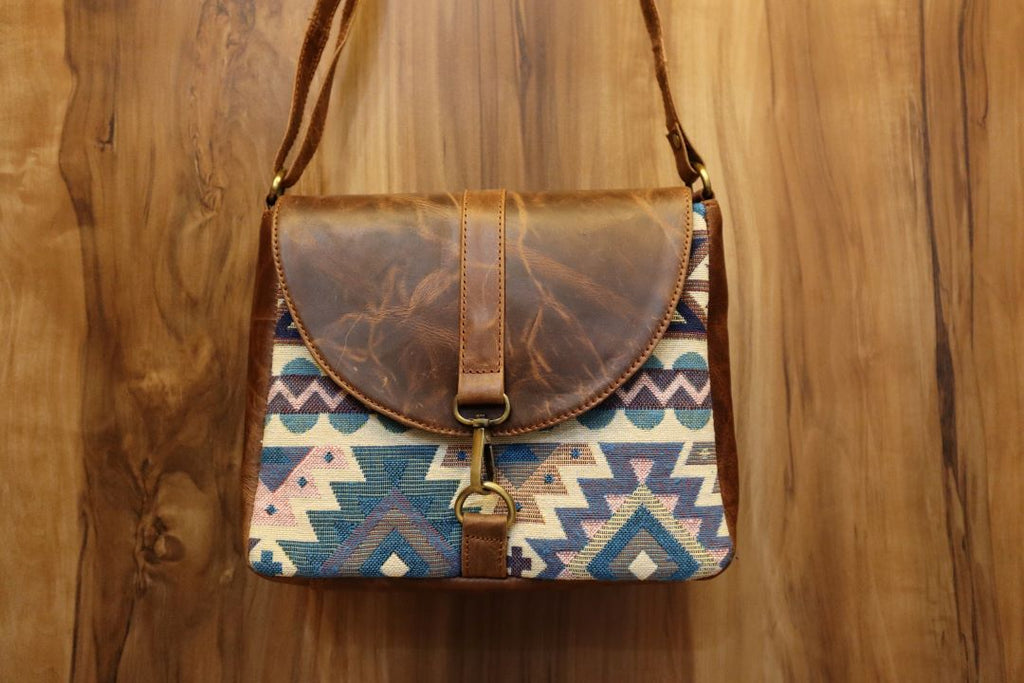 Aztec Pattern Genuine Leather Sling Bag – Bold & Beautiful
