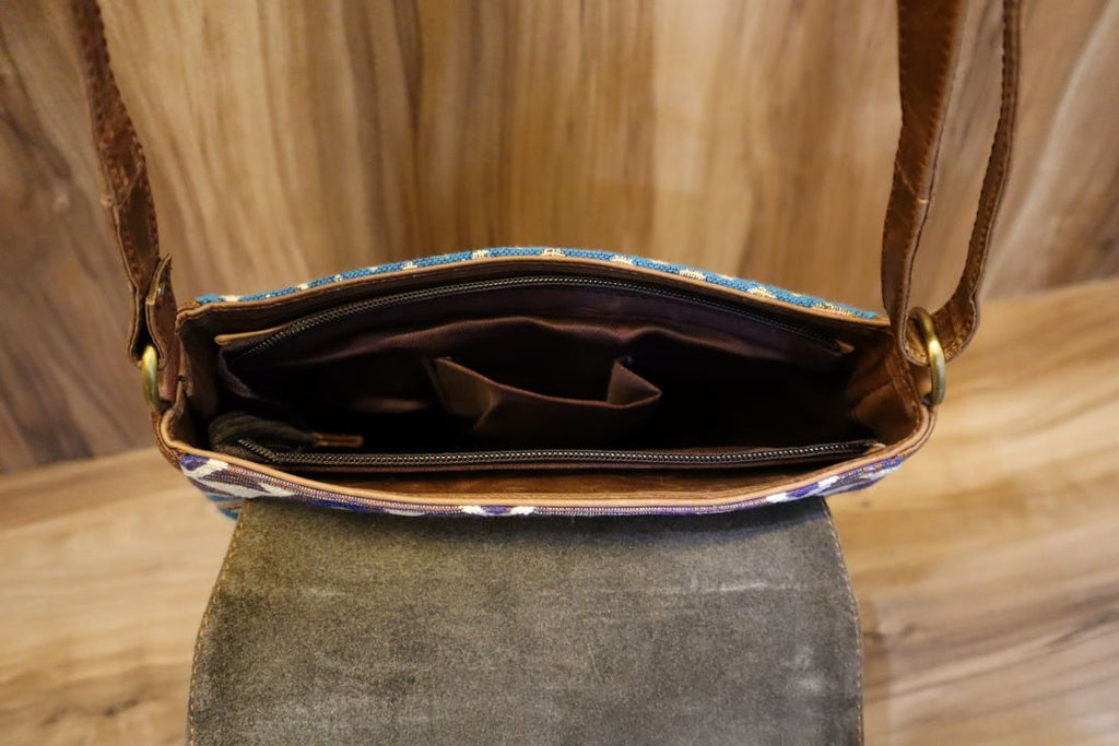 Aztec Pattern Genuine Leather Sling Bag – Bold & Beautiful