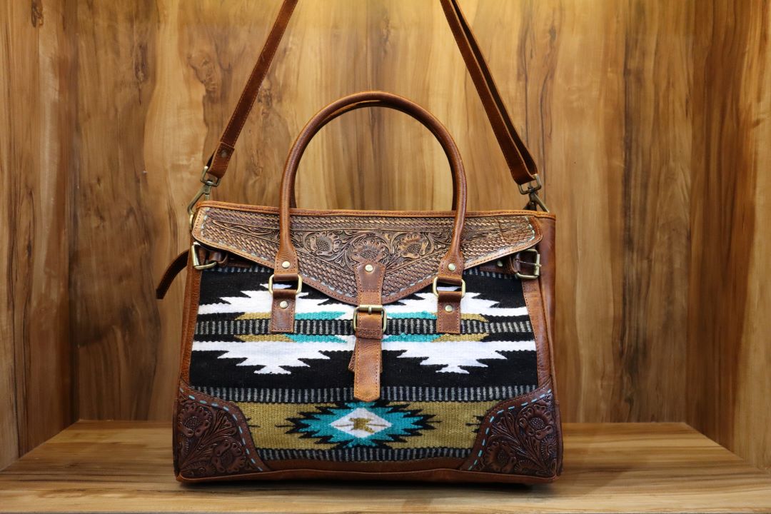 Western Weekender Bag – Real Leather Cowboy Duffle