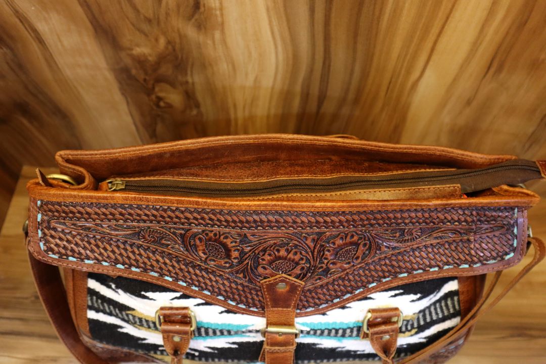 Western Weekender Bag – Real Leather Cowboy Duffle