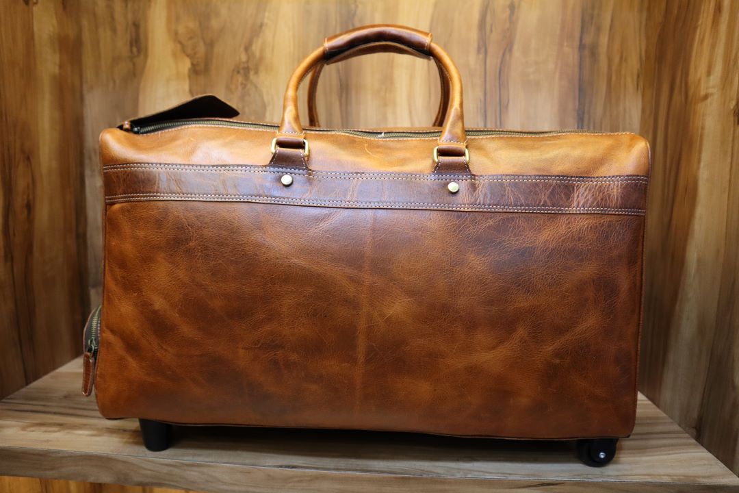Handcrafted Genuine Leather Duffle – Vintage Travel Bag