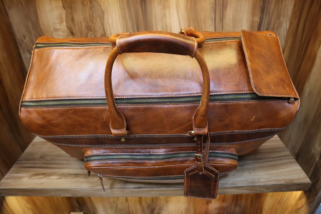 Handcrafted Genuine Leather Duffle – Vintage Travel Bag