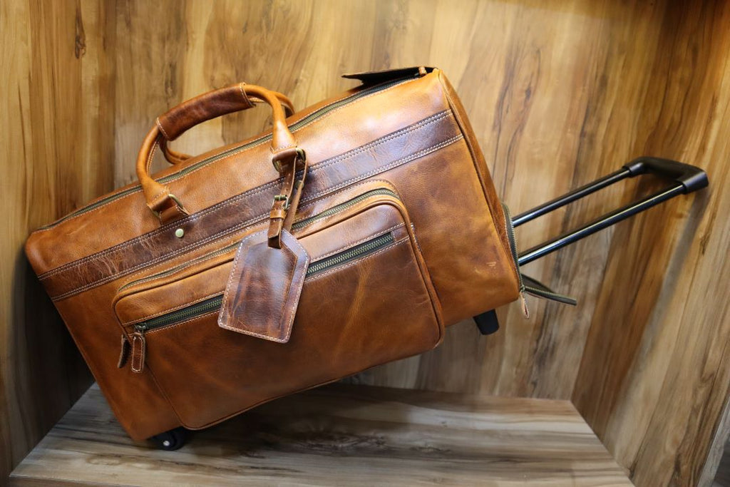 Handcrafted Genuine Leather Duffle – Vintage Travel Bag