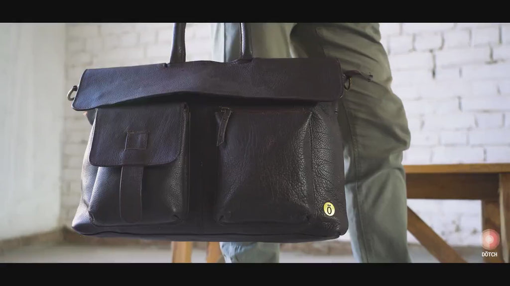 Men’s Leather Messenger Bag – Business Laptop Shoulder Bag