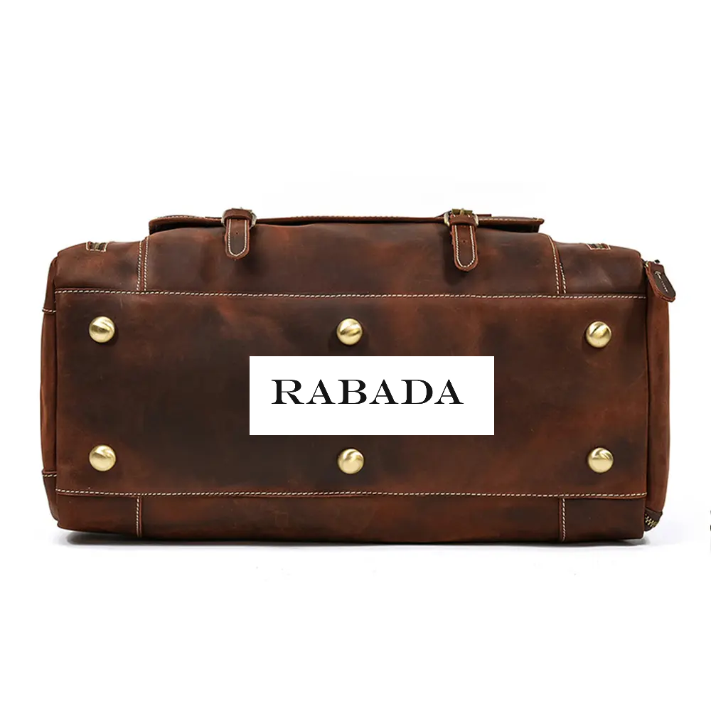 Men’s Genuine Leather Duffle Bag – Travel, Gym, & Weekend Use