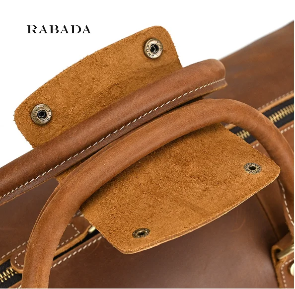 Vintage Style Genuine Leather Overnight Duffle Bag