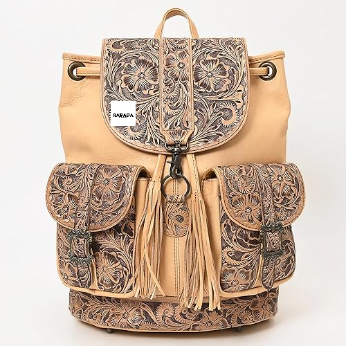 Handcrafted Western Cowhide Leather Backpack – Unisex Design