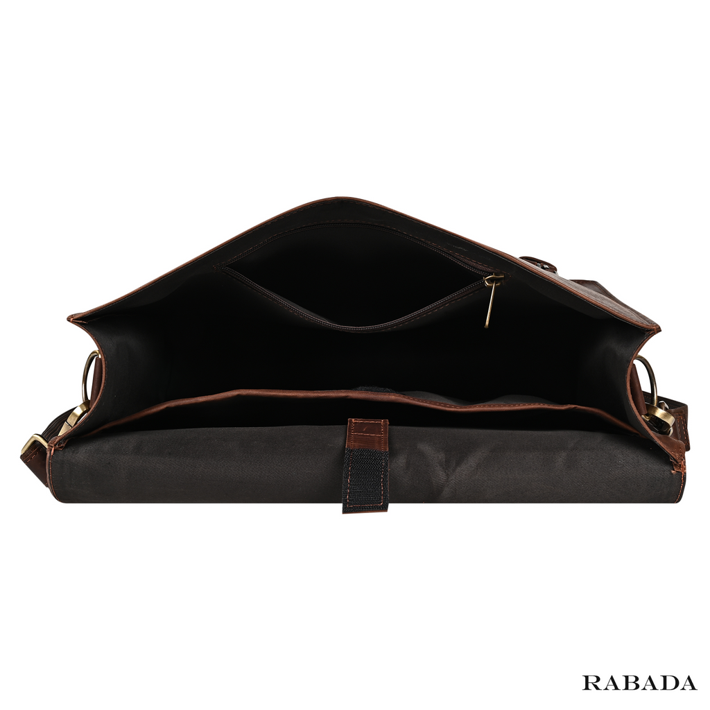 Genuine Buffalo Leather Briefcase – Vintage Men's Business Bag