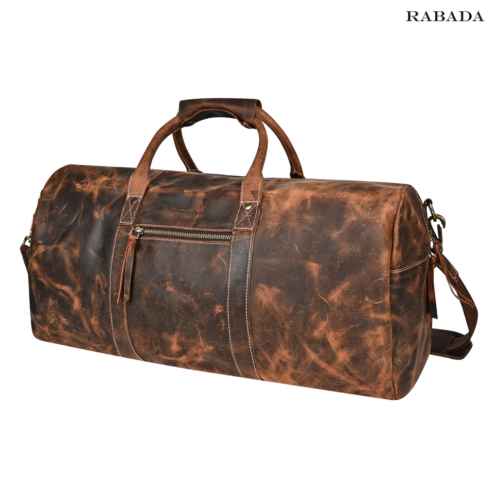 Brown Leather Duffle Bag – Handmade for Travelers