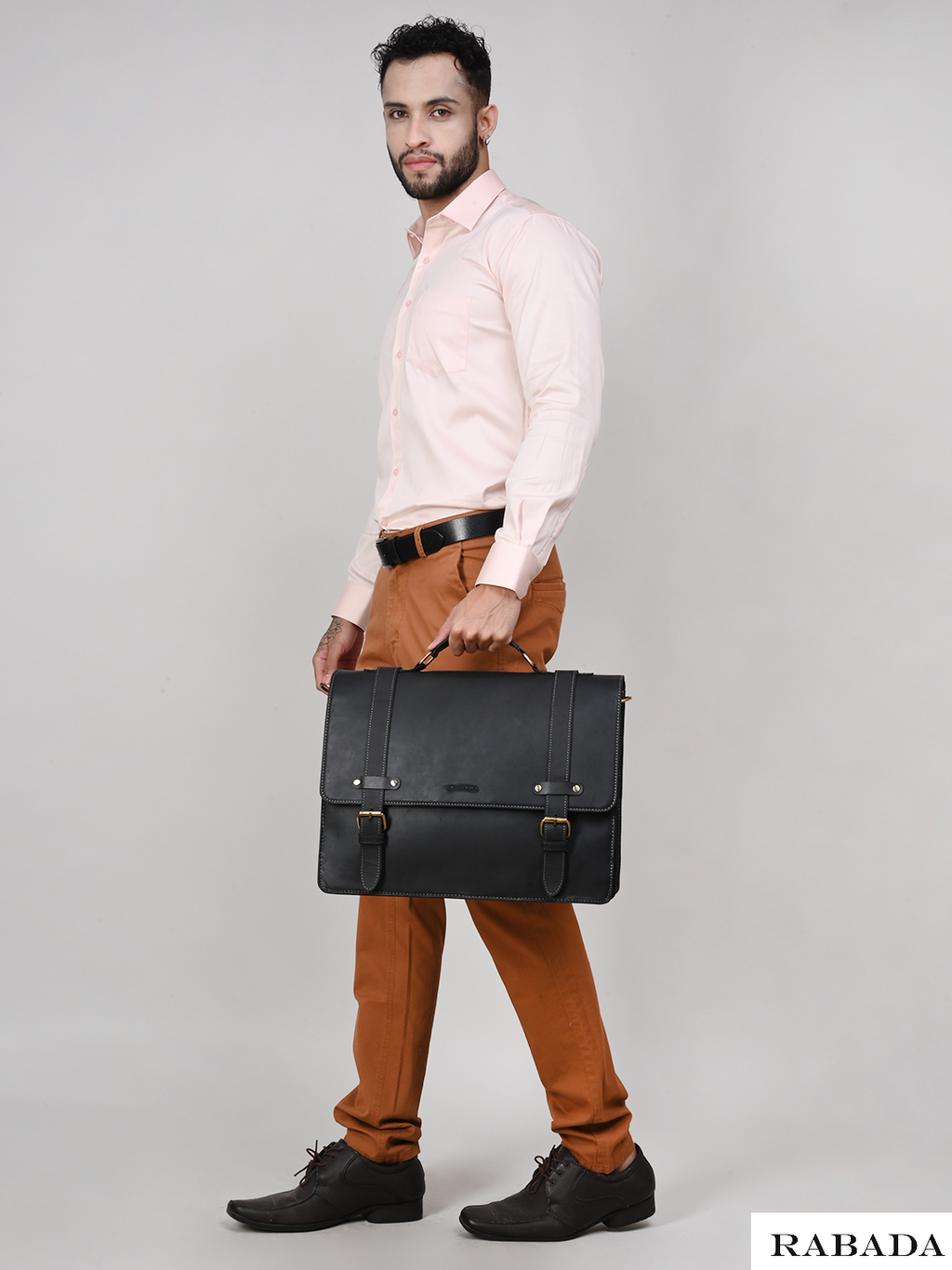 Buffalo Leather Crossbody Messenger Bag – Handmade, Durable & Classic