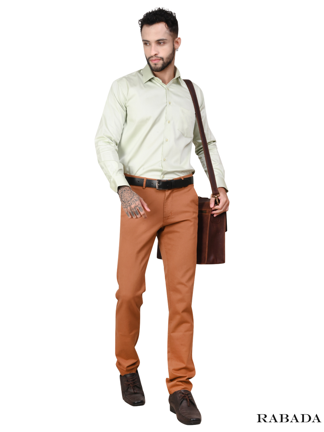 Genuine Buffalo Leather Briefcase – Vintage Men's Business Bag