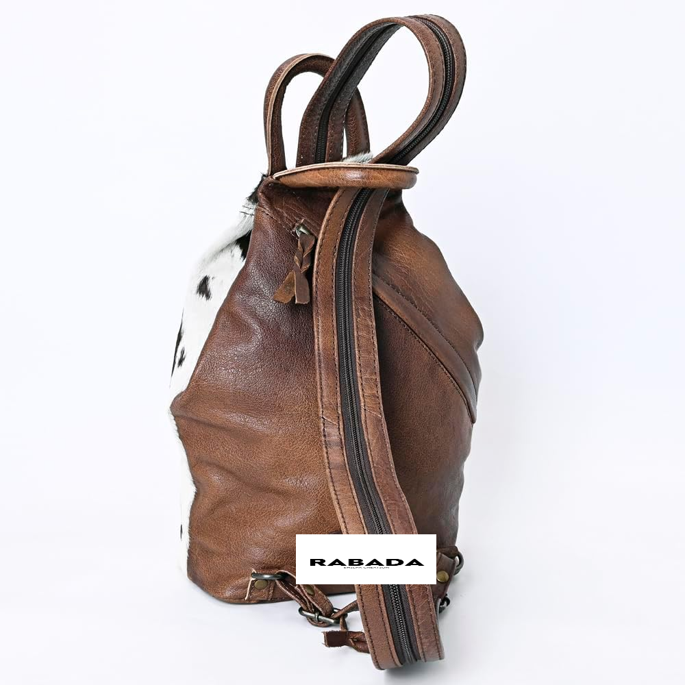 Rustic Cowhide Hair On Leather Backpack – Vintage Western Charm