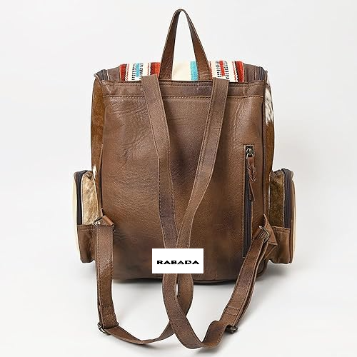 Handmade Western Backpack – Distressed Leather & Cowhide