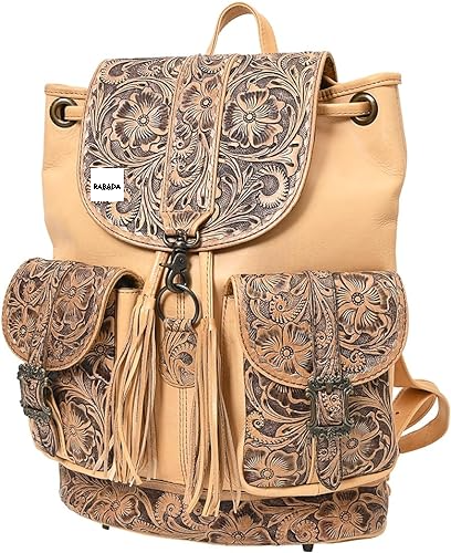Handcrafted Western Cowhide Leather Backpack – Unisex Design