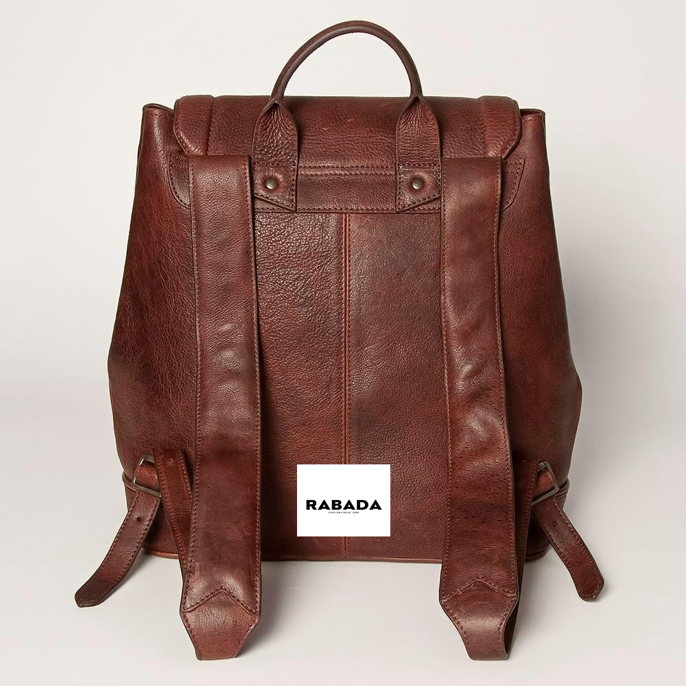 Genuine Cowhide Leather Backpack – Vintage Style